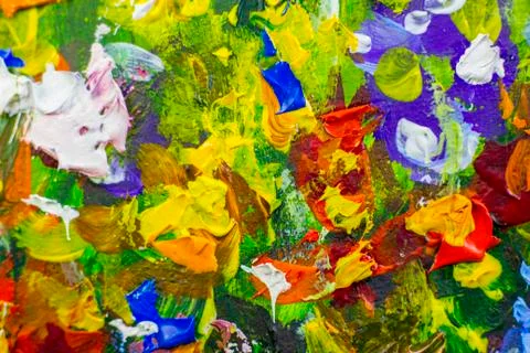 Close-up canvas, texture oil paint, palette knife background. Painting painte Stock-Illustration
