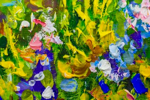 Close-up canvas, texture oil paint, palette knife background. Painting painte Illustrazione stock
