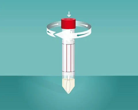 Close the cap of the tube Stock Illustration