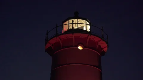 Close up of Cape Cod Lighthouse Stock Footage 120090335