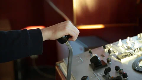Close-up in the captain's cabin on the ship in the summer Stock Footage 95942038