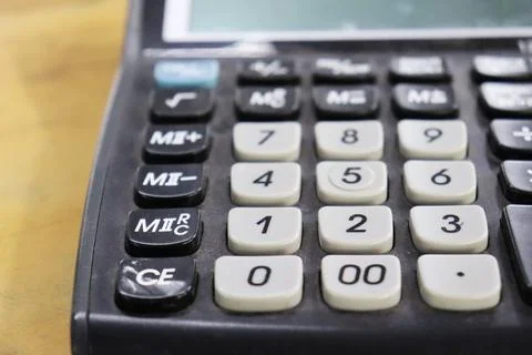 Close up capture of calculator machine Stock Photos