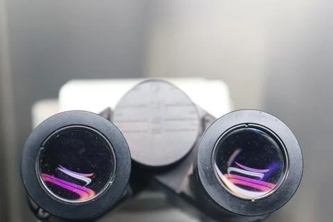 Close-up capture of microscope microscope eyepiece 写真素材