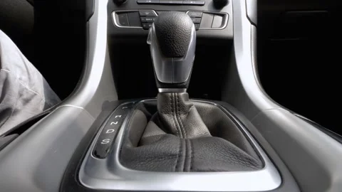 Close-up of Car Automatic Transmission Gear Shift Stock Footage 304955882