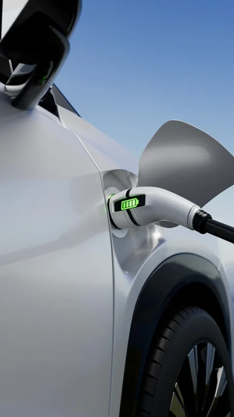 Close up of car charging Vídeo Stock 332322845