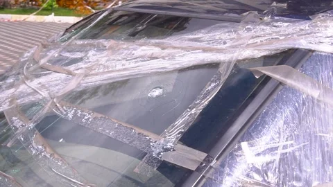 A close up of a car covered in plastic wrap Stock Footage 264323025