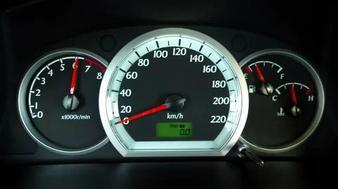 Close-up Car Dashboard Stock Footage 45920224