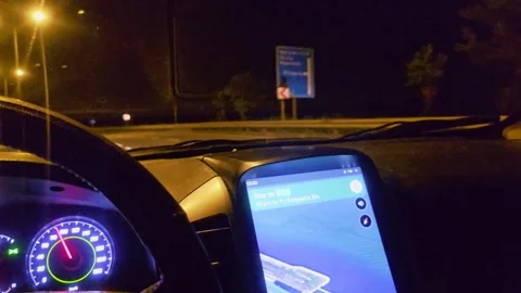 A close up a car dashboard with. Stock Footage 284640519