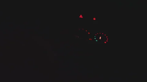 Close Up Of Car Dashboard With Rider Hand At Night Stock Footage 321126099