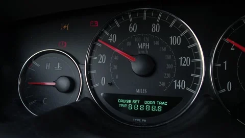 Close up on car dashboard , self test Stock Footage 171774645
