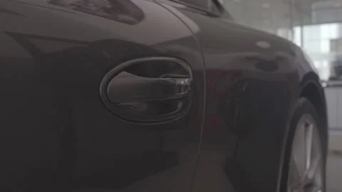 Close-up of car door handle opened Stock Footage 136393048