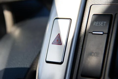 Close up of car emergency button. Stock Photos