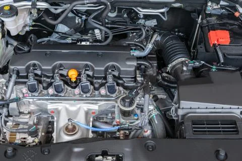 Close up car engine for Isolate background Stock Photos