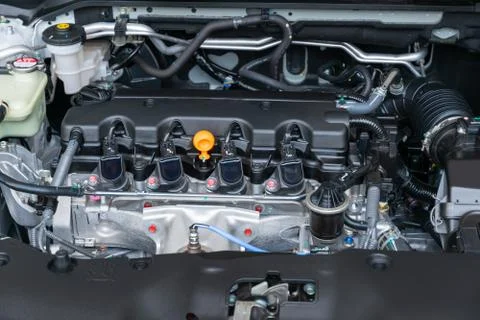 Close up car engine for Isolate background Stock Photos