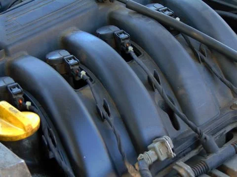 Close up of a car engine 写真素材