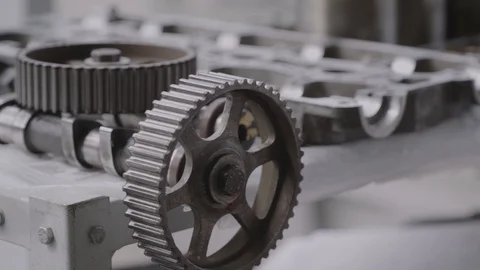 Close-up of car engine pistons Stock Footage 94251579