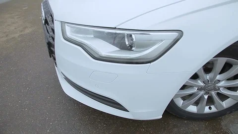 Close-up of a car front end Stock Footage 78551885