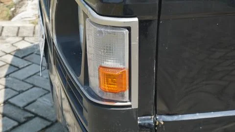 Close-Up of Car Headlight Design Stock Photos