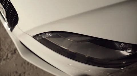 Close-up of car headlights Stock Footage 55088181