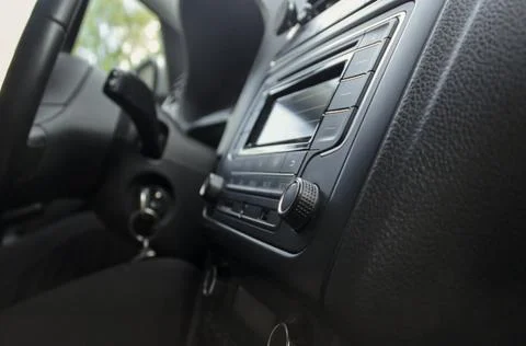 Close up of car interior inside. Dashboard and interior in a car Stock-Fotos