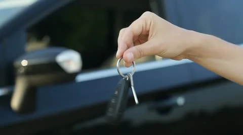 Close up of car keys Stock Footage 11975017