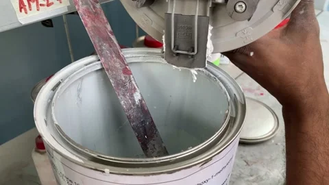 Close up car paint mixing, Preparation of paint for car, paint mixing Stock Footage 220185000