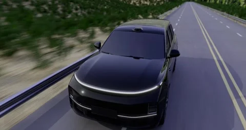 Close-up of car on the road 库存影片 331947407