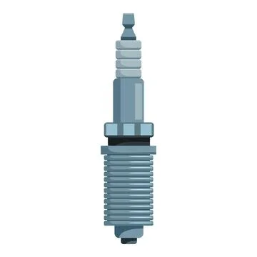 Close up of a car spark plug, essential for igniting fuel and air mixture in  Stock Illustration