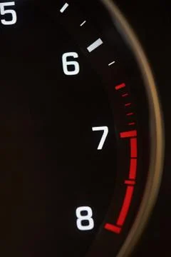 Close-up of car tachometer Stock Photos