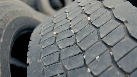 Close-up on a car tire Stock Footage 92185554