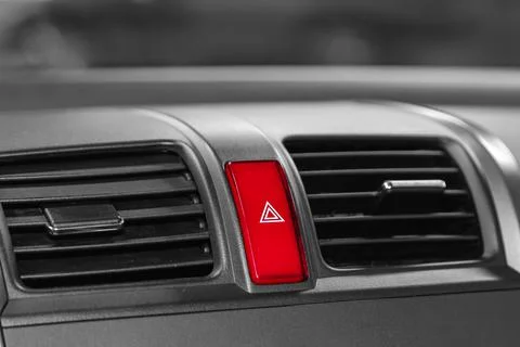 Close up car ventilation  system and air conditioning - details and controls  Illustrazione stock