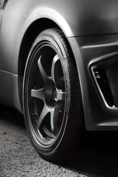 Close up of car wheel Stock Photos