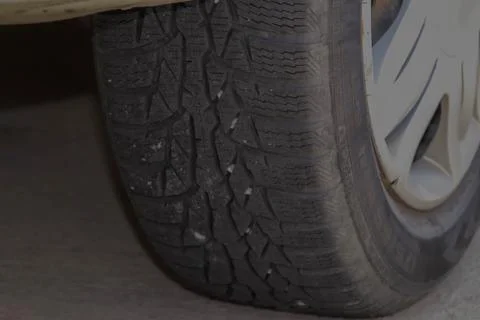 Close-up of a car wheel. Stock Photos