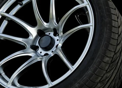 Close up car wheels Stock Photos