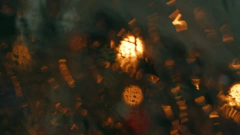 Close up of car windshield in the rain Stock Footage 243769885
