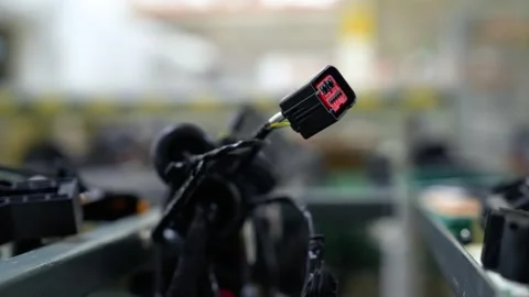 Close-up of Car Wiring, Plug - Socket Stock Footage 305230269