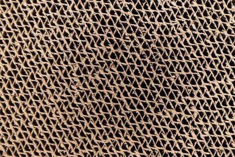 Close up of cardboard scratching posts for pets. cat scratcher texture. Stock Photos