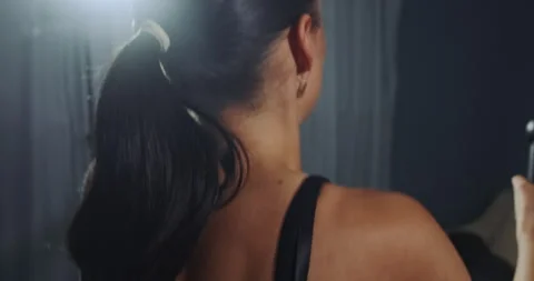 Close up, Cardio and workout for exercise and movement at home. Stock Footage 317105038