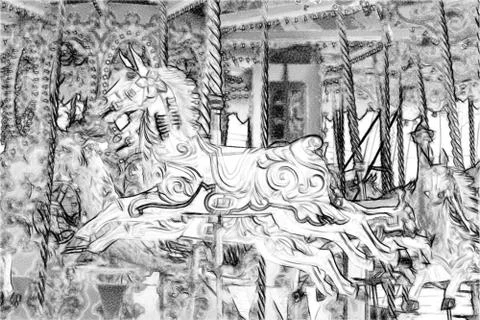 A close up of a carousel Stock Photos