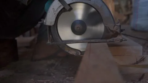 Close up the carpenter is chopping wood Stock Footage 271113923