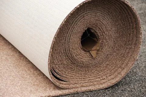 Close-up on carpet roll Stock Photos