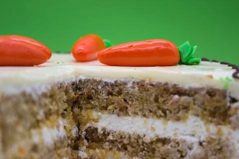 Close-Up of Carrot Cake Layers Stock Photos