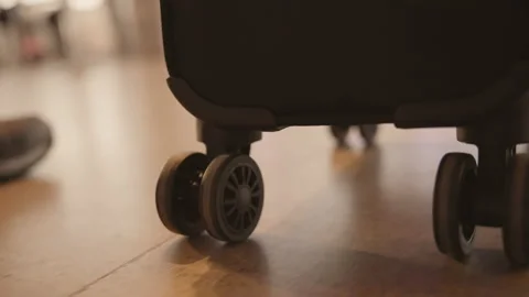 Close up of a carry on suitcase Stock Footage 166229804