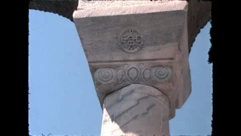 Close-up of Carved Column Video stock 277585317