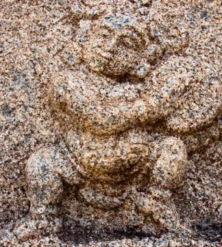 Close-up of Carvings at Hampi Ruins Stock Photos