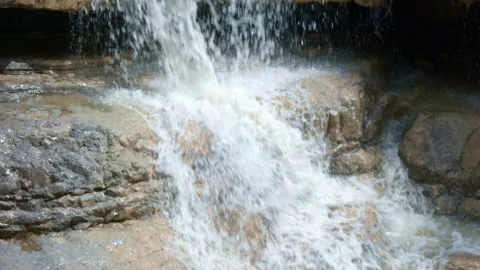 Close up of cascade waterfall Stock Footage 158061352