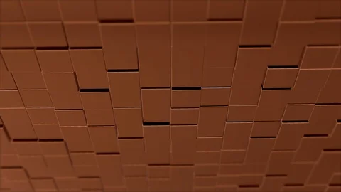 Close up of cascadic pixels texture Illumination changing from brown to creamy Video stock 124498851