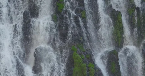 Close up of cascading water on waterfall Stock Footage 314019036