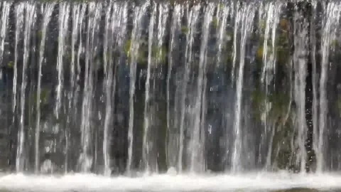 Close-up of Cascading Waterfall and Mossy Rocks Vídeo Stock 339268305