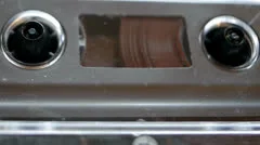 Pushing Record Button on a Vintage Tape , Stock Video